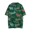 Chemises de Rhuder de créateur original printemps / été de mode toute nouvelle lettre pour hommes en vrac à manches courtes à manche