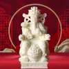 Skulpturen Harz Gott der Vermögensfigur Statue Chinesische mythologische Figur Skulptur Wohnzimmer Büro Sammeln Vermögen Buddha Statuen 4.71 in