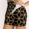 Юбки винтажная геометрическая юбка лето черное золото абстрактное уличное мода повседневная a-line retro mini негабаритные короткие дни