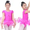 Mädchenkleider Sommer kurzärmelige Mädchen Ballettkleid für Kinder Ballerina Tutu Kinder Kostüme Tanz Lotard Tanzkleidung