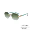 Klassische Marke Retro Crattire Sonnenbrille rahmenlose Sonnenbrille Kristall geschnittene Kanten 18 Herrenbrillen Trendy 0439s