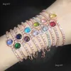 Charm Bracelets eefs Adjustable Wedding Exquisite Colorful Crystal For Women Zirconia Hand Chain Bridal Girls Engageme