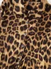 Autumn Elegant Women 2 pezzi Set leopardo camicie a maniche lunghe a maniche lunghe Casual Outfit Sude vintage Fashion Vintage 240424