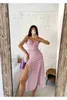 Robe de créateurs d'été pour femmes imprimées fleurs fragmentées slim enveloppe hanche sexy robe plus taille robes