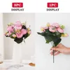 Fleurs décoratives couronnes 1 faisceau de soie bouquet pivoine décoration de fête de mariage accessoires à la maison album fausses plantes diy pompons décor room kawaii