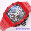 Mâle RM montre Red Devil RM11-03 Mens Watch NTPT Fibre carbone automatique mécanique Swiss célèbre montre Luxury Sports Watch Single Watch