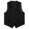 Black Solid Rayon Polyester Men Pak Vest Wedding Party Formele Khaki Blue Red Business Blazer Slim Waastcoat Gilet Drop 240507