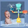 Badspeelgoed Babybad Toys Water Game Giraffe Crab Model kraan Douche Speel waterspray Zwemmen badkamer speelgoed voor kinderen kerstcadeaus D240507