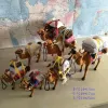 Miniatures 1pc simulation jouet animal en peluche en peluche de chameau de chameau de la maison