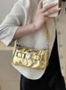 Umhängetaschen Frauen Bag Alligator Muster Y2K -Geldbeutel Hobos Pu Herznadel Schnalle Modische Farbe elegante weibliche Clutch