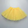 Tutu Dress Girls Tulle Star curto Tutu Salia Crianças Fancy Ballet Dance Awear Festume Vestido de Ball Mini Skirt D240507