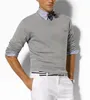 Herrkassemärke Luxury Shift Sweater Oneck Pullover Stickad brev broderad ull Autumn och vinter varm topp high-end tröjor