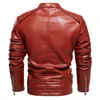 Vestes pour hommes veste masculine Coffee en cuir moto de la mode de mode de mode