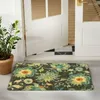 Carpets Modern Floral Doormat Indoor Welcome Entrance Floor Decorative Carpet Non-slip Easy To Clean Area Rug Wrinkle-Resistant Mat