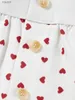 Женская одежда для сна Женская летняя пижама набор милый сердечный рисунок для рукавов майки+эластичные шорты по талии с 2 частями набор пижам