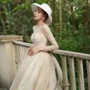 Sequins Jewel Classic Long-Maresves Appliquée Race avec robes Vintage Robe de mariée robe de mariée sur mesure Vestidos de Novia