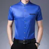 7xyd herenjurken shirts nieuwe herenbedrijf casual kort slede shirt nee en rimpelbestendige top d240507