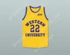 CUSTOM NAY Mens Youth/Kids ANFERNEE HARDAWAY BUTCH MCRAE 22 WESTERN UNIVERSITY YELLOW BASKETBALL JERSEY WITH BLUE CHIPS PATCH TOP Stitched S-6XL