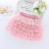 tutu Dress 0-15Y Baby Girl Skirt Mesh Six Layer Kids Solid Tutu Skirts Girls Princess Ballet Dance Miniskirts Party Birthday Child Clothes d240507