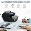 Money Counter Machine USA con display di grandi dimensioni, conteggio dei valori, rilevamento di contraffazioni UV/mg/IR e modalità batch - Conta 1300 fatture in modo rapido e accurato