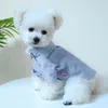 Odzież dla psa Mała jeansowa koszula Pet Cute Desinger Ubranie jesienna wiosna Szczenię Puppy uprzężę kota kurtka Yorkshire Chihuahua pudle