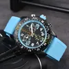 Designer 10A Kwaliteit top luxe heren Watch Quartz Endurance Pro Avenger Chronograph 44mm horloges Meerdere kleuren Rubber Ling Men Glazen polshorloges