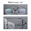 Zonnebrillen Sterkte 1.0- 4.0 Flexibele ultralichte Presbyopische bril Randloze geheugen Titanium leesglazen