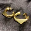 Stud 2023 New Geometric Triangle Earrings Womens Smooth Metal Fashion Light Luxury High Grade Charm Jewelry J240506