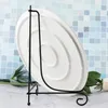 Hooks Craft Bracket Book Holder Po voetstuk Bowl Beelframe Zwart Iron Plate Rack Display Stand Egel Home Decoration Racks