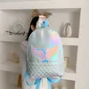 Rugzakken Nieuwe Mermaid Pargin Flash Backpack Pu Leather Bag Dames Schoudertas Dames Fashion Backpackl240502