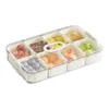 Storage Bottles Divided Vegetable Containers Food Container Veggie Serving Platters Tray With Lid For Candies Nuts