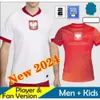Mens Tracksuit Polen Euro XL XL Lewandowski Soccer Shirts Men Kids Kit Polonia Zielinski Milik Zalewski Polish Football Shirt Polen Unifor Boy Pologne Kits