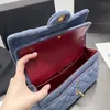 CHANEI 5 Colors Velvet Women Designer Medium Classic Double Flap Bag Gold Metal Hardware Matelasse Chain 26x15cm Luxury Soft Cross Body Shou