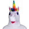 Masks Halloween Masks Latex Horse Head zebra Cosplay Animal Costume Theater Prank Crazy Party Props White Unicorn Full Face Mask