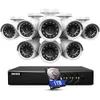 Annke 3K Lite Kablolu Güvenlik Kamera Sistemi AI İnsan/Araç Tespiti, H.265 8CH Gözetim DVR 1 TB sabit sürücü ve 8x 1080p HD açık CCTV Kameralar