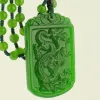 Sculpturen verzameling Chinese mode natuurlijke groene jade dieren draken hanger ketting charme sieraden amulet geluk cadeau