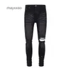 Diseñador de moda Jeans Mens Purple American High Street Black Jean Pants Amiiris B0EG