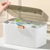 Boîtes de rangement Bacs Portable Kit First Aid Kit Storage Manager avec Handheld Medical Tools Plastic Multifonctional Home Q240506