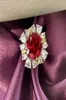 Luxo 1011mm Big Ruby Emerald Wedding Rings for Women 925 Sterling Silver Sparking Full Zircon Party Jewelry Gift6904410