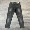 End High Light Luxury Jeans 9 points pour hommes Brand de mode Summer Summer mince pantalon décontracté élastique élastique