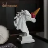 彫刻ノーシュインインス樹脂彫刻のヘッドアイスクリーム彫像図