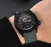 Luxus drei Stiches Quarz Battery Core Watches Männer Automatische Tagesdatum Uhrzeit Uhr Buntes Gummiarmband Schwarz Keramik Hülle Stunden Kalender Uhrengeschenke