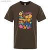あらゆる種類のメンズTシャツの花はブルームプリントTシャツを着ていますMen Funny Creativity T Shirts Cotton Summer Topsグラフィックルーズストート服H240507