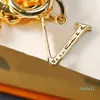 Guldnyckelkedja ringdesigner nyckelchain märke mode för gåva män kvinnor biltillbehör Lyxiga läder smycken gåvor söta lanyards