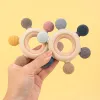 Blocks Tyry.hu 5pcs bébé Silicone Teether Toy Ball BPA Free Infantil CHAWable Baby Molar Toys Soft Food Grade Teether Cade