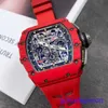 Minimaliste RM Wrist Watch RM11-03 Red NTPT Limited Tourbillon Full Hollow Manual Leisure Business RM1103
