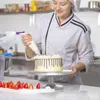 Выпечка инструментов Вращение торта Стоя простые элегантные алюминиевые сплавы 12 дюймов вращающиеся аксессуары для оформления выравнивателя