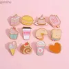 Pinnen broches dessert emailpennen op maat gemaakte koffie cake brood borst flip kraag badge Afternoon tea Fune sieraden geschenken wx