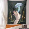 Cameses Mantar Cadı Goblen Mandrake Duvar Asma Orman Büyüsü El Salonu Yatak Odası Yurt Ev Dekoru Art Deco
