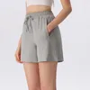 Al Yoga Shorts Damens Sommersport Short Hosen Elastic Capris High-T-T-Taschen-Fitness, die schnell trockene erwachsene Mädchen laufen lassen